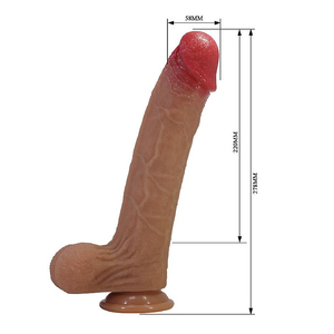 PÊNIS REALÍSTICO EM SILICONE COM VENTOSA - ORSON - 27,8 X 5,8  CM