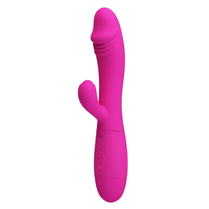 SNAPPY VIBRADOR COM DUPLO ESTIMULO 30 FUNÇÕES RECARREGÁVEL -  PRETTY  LOVE
