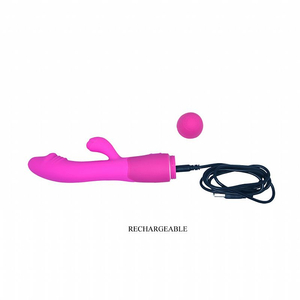 SNAPPY VIBRADOR COM DUPLO ESTIMULO 30 FUNÇÕES RECARREGÁVEL -  PRETTY  LOVE