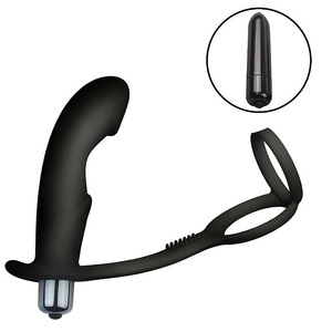 MASSAGEADOR DE PROSTATA COM ANEL DUPLO