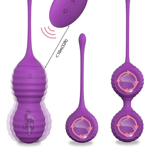 CONJUNTO  BOLAS DE POMPOARISMO EM SILICONE  COM VIBRO E CONTROLE/ SWEETHEART