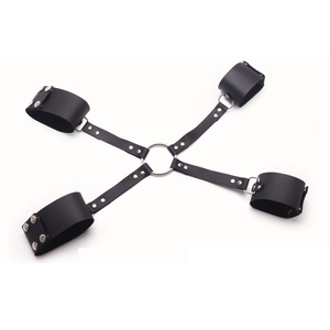 KIT BONDAGE 4 ALGEMAS PARA MEMBROS COM CRUZ X - CRUZ DE SANTO ANDRÉ