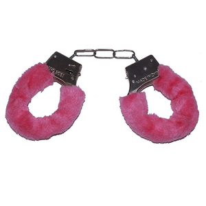 ALGEMA EM LATÃO COM PELÚCIA; COR  ROSA