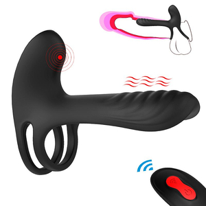 Anel Peniano Recarregável,Com Anel De Escroto E Vibro De Clitoris - Frank