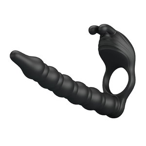 Anel Companheiro com Plug Anal Vibratório e escalonado – Pretty Love