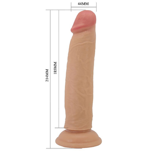 PÊNIS SUPER REALÍSTICO EM CYBER ,DUPLA CAMADA E VENTOSA REMOVÍVEL- KEON / PRETTY LOVE 21 X 4,5 cm
