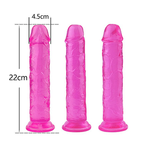 Pênis Realístico Em Jelly Com Ventosa 22 X 4,5 Cm –