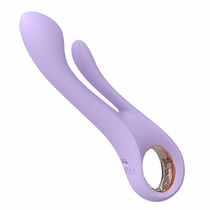 VIBRADOR DUPLO PONTO G E CLITÓRES RECARREGÁVEL COM 9 MODOS DE VIBRAÇÃO - KAETHE