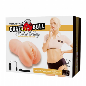 MASTURBADOR REALÍSTICO COM VIBRO CRAZZY BULL