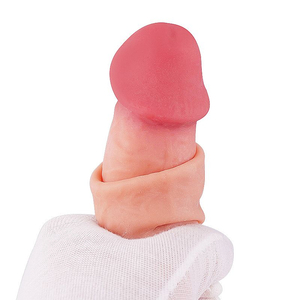 PÊNIS SUPER REALÍSTICO EM CYBER COM DUPLA CAMADA E VENTOSA REMOVÍVEL / 22 X 4 cm