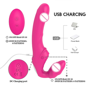 ESTIMULADOR DO PONTO G / DUPLO VIBRADOR / 9 VIBRAÇÕES / COM CONTROLE / RECARREGÁVEL / NANA /