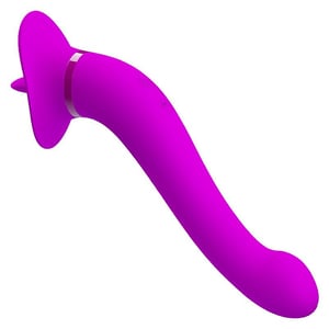 VIBRADOR DO PONTO G E CLITÓRIS - RECARREGÁVEL - FAUST - PRETTY LOVE