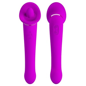 VIBRADOR DO PONTO G E CLITÓRIS - RECARREGÁVEL - FAUST - PRETTY LOVE