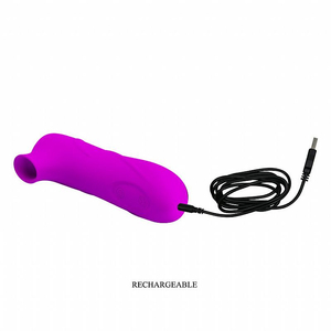MASSAGEADOR COM SUCÇÃO/  12 VIBRAÇÕES  RECARREGÁVEL MAGIC FLUTE