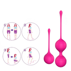 CONJUNTO COM 2 BOLAS DE POMPOARISMO EM SILICONE / PRETTY