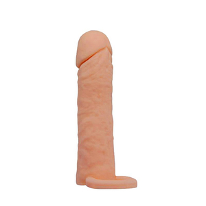 CAPA PENIANA  EXTENSORA  EM CYBER COM ALÇA TESTICULAR - PENIS SLEEVE / PRETTY LOVE /16 X 4CM