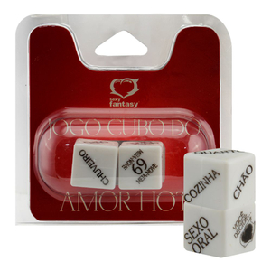DADOS JOGO CUBO DO AMOR HOT COM 2 UNIDADES