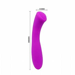 VIBRADOR MASSAGEADOR  EM SILICONE 30 VIBRAÇÕES - RECARREGÁVEL - PRETTY LOVE - LEN