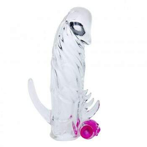 CAPA PENIANA  EM SILICONE COM VIBRO - PENIS SLEEVE
