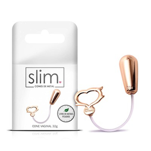 CONE VAGINAL PARA POMPOARISMO EM METAL ROSE 32G LINHA SLIM / SEXY FANTASY