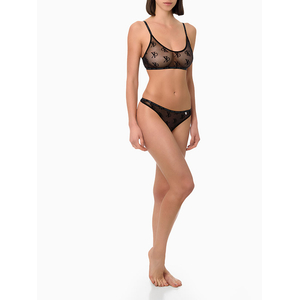 Top Alças Logo Lace Cotton | Calvin Klein - Algodão premium com renda logo para o dia a dia premium