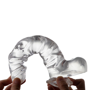 Dildo Pênis em silicone com veias  marcadas - 22 x 4cm – com ventosa;