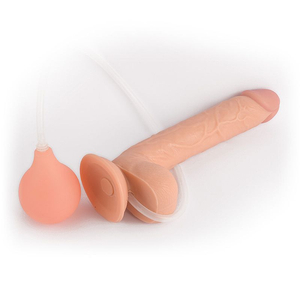 Dildo Pênis Realístico Ejaculador Spray de água em Silicone - 28 x 4,8 cm