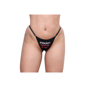 Calcinha Fetiche Fio Dental - Chupe Antes de Usar | Talyta Lingerie
