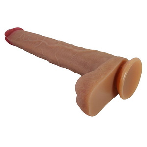 PÊNIS REALÍSTICO EM SILICONE COM VENTOSA REMOVÍVEL - TORIN - 37,5 X 5,0 CM