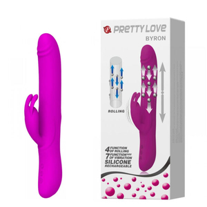 Vibrador Recarregável em Silicone Formato em Glande e Estimulador Clitoriano-BI-069001