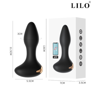 Plug anal, com 10 modos de vibração,possui controle remote com APP, pelo smartphone-PL097A
