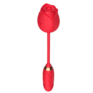 Vibrador Duplo Formato de Rosa e Penetrador com Movimentos de Vai e Vem – VIBRATOR FLOWER – RS-037
