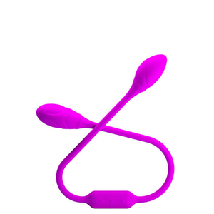 Vibrador duplo em silicone Cada Extremidade Contém um Vibrador com 7 modos de vibração-BI-014327-5
