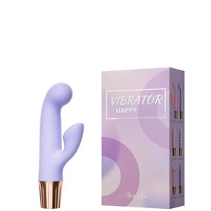 Vibrador Recarregável Ponto G com Estimulador Clitoriano –VR-144