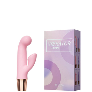 Vibrador Recarregável Ponto G com Estimulador Clitoriano –VR-144