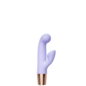 Vibrador Recarregável Ponto G com Estimulador Clitoriano –VR-144