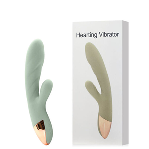 Vibrador Recarregável Ponto G com Estimulador Clitoriano – HEARTING VIBRATOR – VR-097