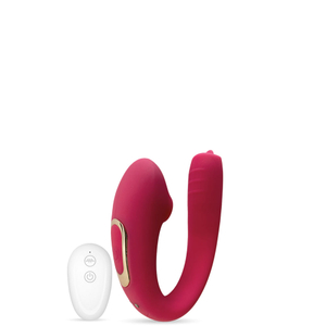Vibrador Recarregável para Casais com Língua Estimuladora e Controle Wireless – GOOD VIBE TOYS – CS-011