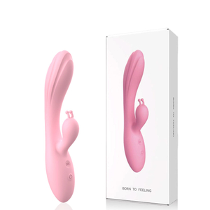 Vibrador Recarregável com Detalhe de Glande com Estimulador Clitoriano Formato Coelho – VR-041