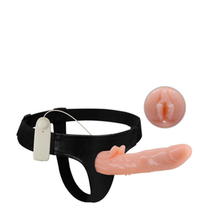 Cinta Peniana com Pênis oco e Vibração Multivelocidade – ULTRA PASSIONATE STRAP-ON SENSUAL COMFORT – BW-010058