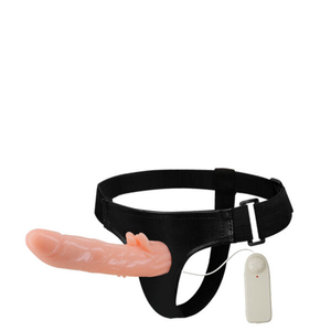 Cinta Peniana com Pênis oco e Vibração Multivelocidade – ULTRA PASSIONATE STRAP-ON SENSUAL COMFORT – BW-010058