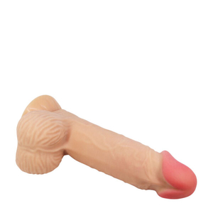 Pênis Realístico 21,8 cm, com Camada de Dupla Densidade, Possui Escroto, Veias Salientes e Ventosa-BW-008106NRG