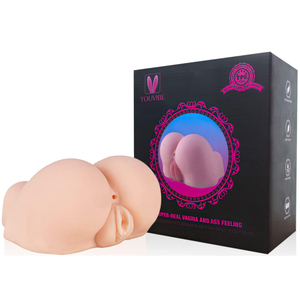 Masturbador bumbum com vagina penetravél e túnel de penetração texturizado -MA077