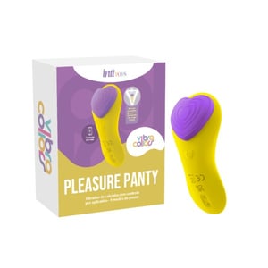 Pleasure Panty Wellness Calcinha Vibratória Amarelo e Roxo-IM0433