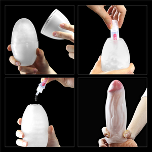 Masturbador BIG EGG masculino com formato de ovo gigante, com ondulações internas massageadores em alto relevo -MA001C - U - U