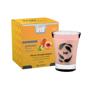 Vela de Massagem Beijável Intt - Pessego - Pessego