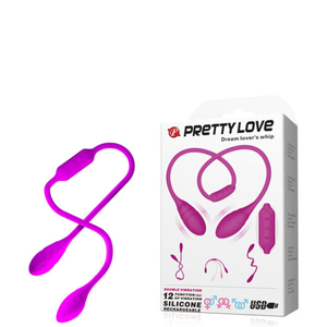 Vibrador duplo em silicone Cada Extremidade Contém um Vibrador com 7 modos de vibração-BI-014327-5