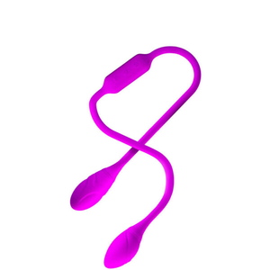 Vibrador duplo em silicone Cada Extremidade Contém um Vibrador com 7 modos de vibração-BI-014327-5