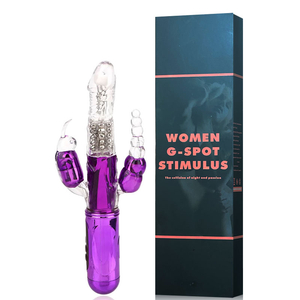 Vibrador Rotativo Recarregavel C/ Estimulador Clitoriano E Penetraçao Anal-RB-100