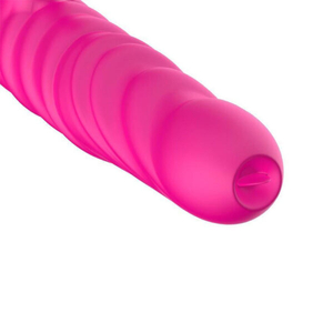 Vibrador Recarregável Vai e Vem Com Estimulador Clitoriano e Penetrador Com Bullet Gatinho-VR-074